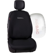 Otomind Seat Yeni Leon Nakışlı Jakar Dokumakumaş Otomind Oto Minderi 2'li Set