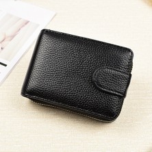 Safety1 Gents Slim Black Rfıd Zip Around Wallet Genuine Leather Bifold Style Coin Pocket Cardholder Wallets Purse (Yurt Dışından)