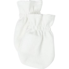 Little Gusto Eldiven Yenidoğan Beyaz Organik Pamuk