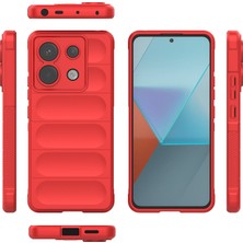 Eabhulie Xiaomi Redmi Note 13 Pro Için Yumuşak Tpu Kaymaz Telefon Kılıfı - Kırmızı (Yurt Dışından)