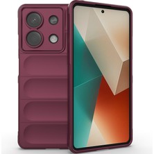 Eabhulie Xiaomi Redmi Note 13 Için Yumuşak Tpu Kaymaz Telefon Kılıfı - Koyu Kırmızı (Yurt Dışından)