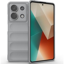 Eabhulie Xiaomi Redmi Note 13 Için Yumuşak Tpu Kaymaz Telefon Kılıfı - Gri (Yurt Dışından)