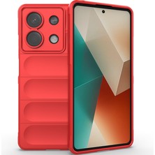 Eabhulie Xiaomi Redmi Note 13 Için Yumuşak Tpu Kaymaz Telefon Kılıfı - Kırmızı (Yurt Dışından)