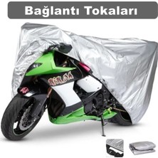 Ddlife Store Motor Branda Motor Örtü  Branda Kaliteplus Arka Çanta Uyumlu Motor Branda Örtü   4 Mevsim Koruma Gri