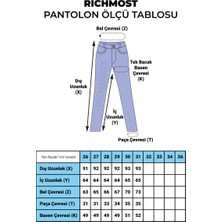 Richmost Paçaları Dikişsiz ve Yüksek Belli Cepli Astarsız Kadın Kot Pantolon Mom Fit Jean Kahverengi  Denim