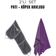 2'li Set Pati Ve Köpek Havlusu, Süper Su Emici Mikrofiber