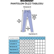 Richmost Paçaları Dikişsiz ve Yüksek Belli Cepli Astarsız Kadın Kot Pantolon Mom Fit Jean Beyaz Denim