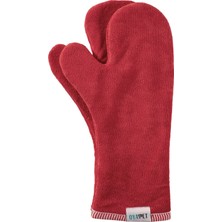 Köpek Pati Kurulama Eldiveni, 2 Katlı Süper Su Emici Mikrofiber, 1 Çift, Kırmızı