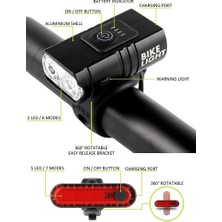 Sunshinee USB Şarj Edilebilir Bisiklet Işık Seti Ön ve Arka, LED Alüminyum Bisiklet Far, Bisiklet Far, Bisiklet Ön Arka Lamba, 1 (Yurt Dışından)