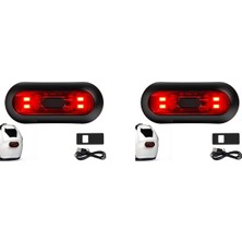 Sunshinee 2x LED Kask Işık, Motosiklet Kask Fren Lambası Şarj Edilebilir Bisiklet Arka Kırmızı Güvenlik Uyarı Işığı Gece Sürüş Için (Yurt Dışından)