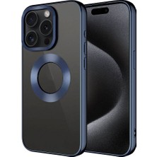 ZORE Apple iPhone 15 Pro Kılıf Tek Kamera Çerçeveli Logo Gösteren Kılıf