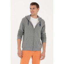 U.S. Polo Assn. Erkek Gri Melanj Örme Hırka 50269401-VR086