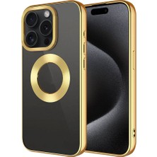 ZORE Apple iPhone 15 Pro Kılıf Tek Kamera Çerçeveli Logo Gösteren Kılıf