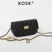 Starniko Kore Tarzı Zincir Eşkenar Dörtgen Çok Yönlü Moda Omuz Crossbody Çanta (Yurt Dışından)