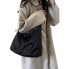 Starniko Kadınlar Için Yeni Trendy Retro Kanvas Büyük Kapasiteli Çok Yönlü Omuz Crossbody Çanta (Yurt Dışından)