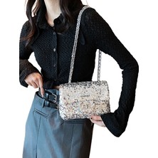 Starniko Kadınlar Için Renkli Niş Zincir Parıltılı Omuz Crossbody Çanta (Yurt Dışından)