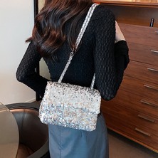 Starniko Kadınlar Için Renkli Niş Zincir Parıltılı Omuz Crossbody Çanta (Yurt Dışından)