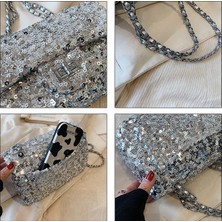 Starniko Kadınlar Için Renkli Niş Zincir Parıltılı Omuz Crossbody Çanta (Yurt Dışından)