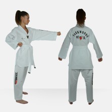 Haşado Taekwondo/tekvando Acemi Elbise Kıyafeti Dobok Beyaz Yaka