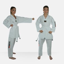 Haşado Taekwondo/tekvando Acemi Elbise Kıyafeti Dobok Beyaz Yaka