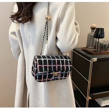 Starniko Kadın Yeni Stil Küçük Kokulu Yün Moda Zincir Omuz Crossbody Çanta (Yurt Dışından)