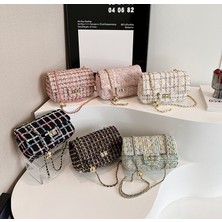 Starniko Kadın Yeni Stil Küçük Kokulu Yün Moda Zincir Omuz Crossbody Çanta (Yurt Dışından)