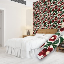 Dekoros Kırmızı Çiçek Desenli Yapışkanlı Folyo, Mutfak, Tezgah, Masa, Dolap Kaplama Folyosu, Isıya Dayanıklı, Su Geçirmez, Yapışkan Folyolar, Sticker, Büyük Ebatlı, Dekoros