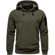 Ghassy Co. Erkek Military Sport Warm Outdoor Kapüşonlu Polar Ceket 