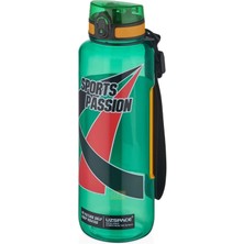 Uzspace 1200ML Büyük Boy Sports Passion Kayma Yapmayan Tutma Bölmeli Tritan Su Matarası