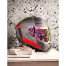 WİNNER MOTORS Draken Mp4. ''2 Vizörlü'' + ''sticker'' Hediyeli, Mat Motosiklet Kapalı Kask