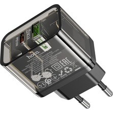 Hoco Maximum 20W Destekli Pd + Qc3.0 USB + Type-C Girişli Hızlı Şarj Başlık Adaptör