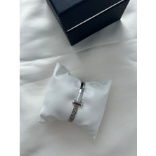 Organik Kutum Marka Model Kelepçe - Silver Bileklik