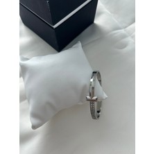 Organik Kutum Marka Model Kelepçe - Silver Bileklik