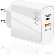 Global 65W Usba PD33W Quick Charger 3.0 Type-C To Type-C 2m Kablolu Hızlı Şarj Aleti Set WNE0742