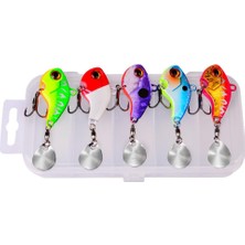 Valkyrie 5 Adet Lrf Kaşık Kuyruklu Titreşimli Wobbler Balık Olta Yem Seti - 14GR 6cm - Spin ve Baitcasting Için Uygun