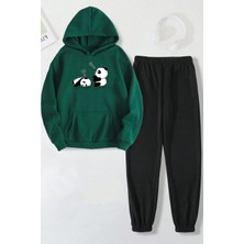 Only Trendwear Unisex Uykucu Panda Baskılı Rahat Eşofman Takımı