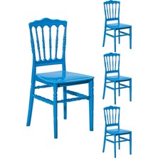 Mobetto 4 Adet Miray Mavi Sandalye / Balkon-Bahçe-Mutfak