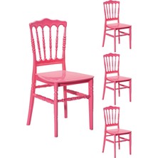 Mobetto 4 Adet Miray Pembe Sandalye / Balkon-Bahçe-Mutfak