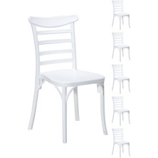 Mobetto 6 Adet Efes Beyaz Sandalye / Balkon-Bahçe-Mutfak