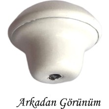 Glaswen 15 Adet Beyaz Mantar Düğme Kulp Mobilya Çekmece Dolap Kapak Kulbu Metal Kulp Aksesuarları Vidalı