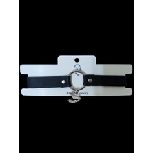 Daily Fashion Antik Gümüş Kaplama Kelebek Angle Gothic Choker Kolye