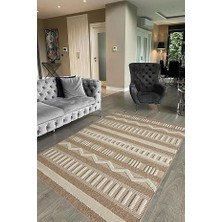 Çam Halı Togo 676 Beyaz Iskandinav Desenli Koridor Halısı Kesme Yolluk Mutfak Halısı Modern Salon Halısı