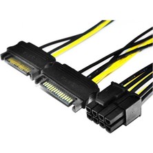 Keepro 8 Pin (6+2) Pcıe To 2x Sata Erkek Power Kablo