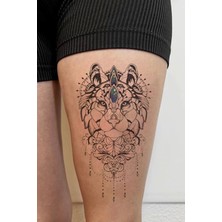 PRVT Aslan Motifli Geçici Dövme Tattoo