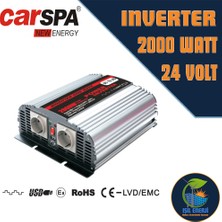 Lexron / Carspa - Modifiye Sinus Inverter - 2000 Watt 24 Volt - 2 Kw 24v