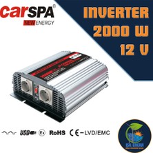 Lexron / Carspa - Modifiye Sinus Inverter - 2000 Watt 12 Volt - 2 Kw 12v