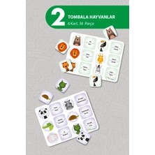 Tombala Hayvanlar Parmak Gelişimi | Bingo | Silinebilen Mini Resim Defteri | Ipe Boncuk Dizme