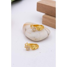 Latif Kuyumcu 22 Ayar Altın Küpe J Klips Kadın Küpe LKKP1247