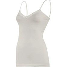 Yıldız 2227 Kadın Ip Askılı Modal V Yaka Dantelli Atlet 10 Adet