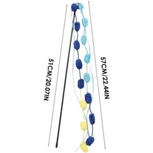 3b Trend Eğlenceli Evcil Hayvan Oyuncağı Olta Kedi Oyuncağı 50 cm Sopa Kaliteli Çıngıraklı